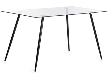 Стеклянный обеденный стол SOPHIA (mod. 5003) металл/стекло (8мм), 140x80x75, черный/прозрачный арт.19231 в Артеме