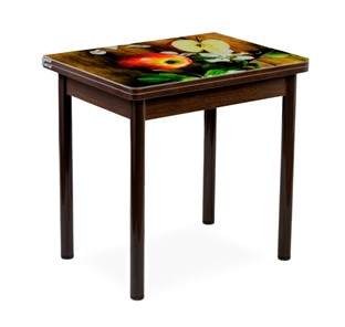 Кухонный пристенный стол СПА-07 СТФ, венге/фотопечать дерево/опоры прямые коричневый в Артеме