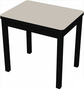 Обеденный раздвижной стол Бари дерево №8 (стекло белое/черный) в Артеме