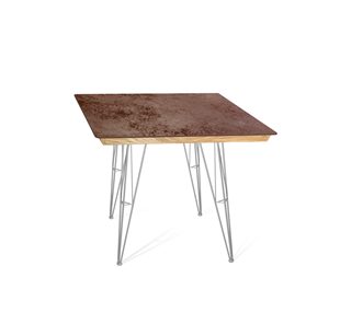 Керамический обеденный стол SHT-TU10 (4 шт.)/ТT8 60/60 (хром лак/прозрачный лак/коричневая сепия) в Находке