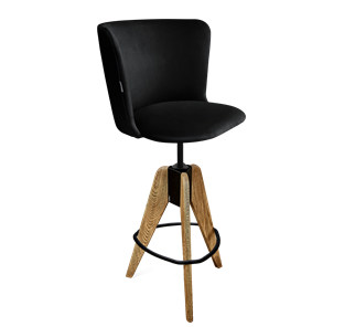 Барный  стул SHT-ST36 / SHT-S92 (ночное затмение/браш.коричневый/черный муар) в Артеме