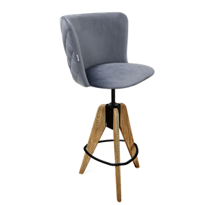 Барный  стул SHT-ST36-3 / SHT-S92 (нейтральный серый/браш.коричневый/черный муар) в Артеме