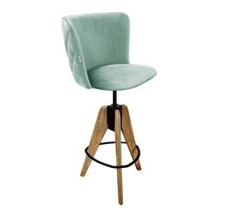 Барный  стул SHT-ST36-3 / SHT-S92 (нежная мята/браш.коричневый/черный муар) в Артеме