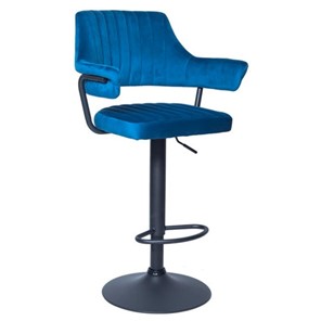 Мягкий барный стул КАНТРИ WX-2917 вельвет голубой в Артеме