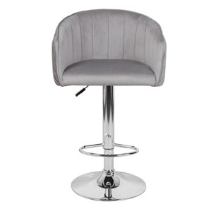 Мягкий барный стул Марк WX-2325 велюр серый во Владивостоке