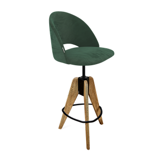 Барный стул SHT-ST34 / SHT-S92 (лиственно-зеленый/браш.коричневый/черный муар) в Артеме