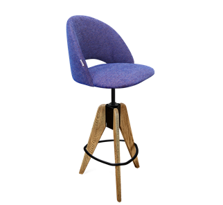 Барный стул SHT-ST34 / SHT-S92 (синий мираж/браш.коричневый/черный муар) в Артеме