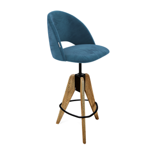 Барный стул SHT-ST34 / SHT-S92 (тихий океан/браш.коричневый/черный муар) в Артеме