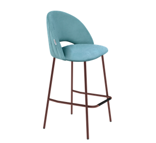 Барный стул SHT-ST34-1 / SHT-S29P (голубая пастель/медный металлик) в Артеме