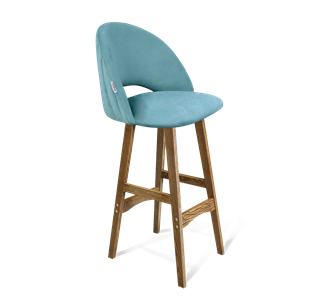 Барный стул SHT-ST34-1 / SHT-S65 (голубая пастель/дуб брашированный коричневый) во Владивостоке