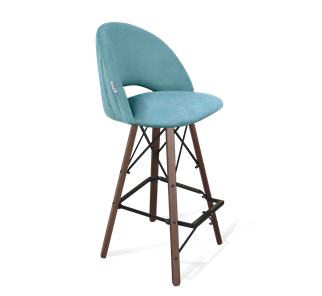Барный стул SHT-ST34-1 / SHT-S80 (голубая пастель/темный орех/черный) в Артеме