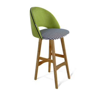 Барный стул SHT-ST34-3 / SHT-S65 (оливковый/гусиная лапка/светлый орех) в Артеме