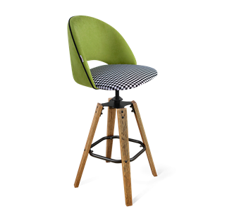 Барный стул SHT-ST34-3 / SHT-S93 (оливковый/гусиная лапка/браш.коричневый/черный муар) в Артеме