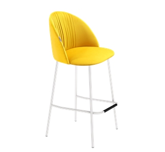 Барный стул SHT-ST35-1 / SHT-S29P (имперский жёлтый/белый муар) в Артеме