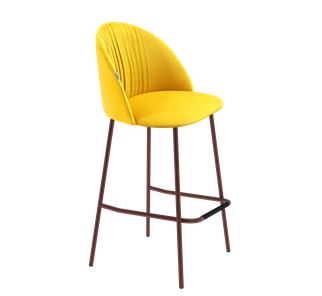 Барный стул SHT-ST35-1 / SHT-S29P (имперский жёлтый/медный металлик) во Владивостоке