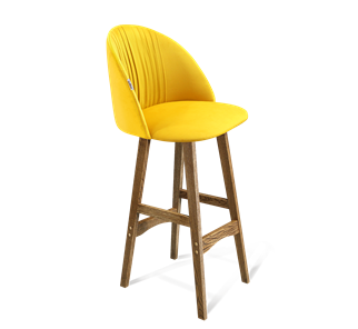 Барный стул SHT-ST35-1 / SHT-S65 (имперский жёлтый/дуб брашированный коричневый) во Владивостоке