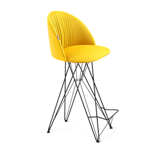 Барный стул SHT-ST35-1 / SHT-S66 (имперский жёлтый/черный муар) в Артеме