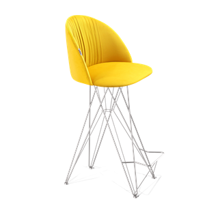 Барный стул SHT-ST35-1 / SHT-S66 (имперский жёлтый/хром лак) в Артеме