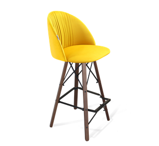 Барный стул SHT-ST35-1 / SHT-S80 (имперский жёлтый/темный орех/черный) в Артеме