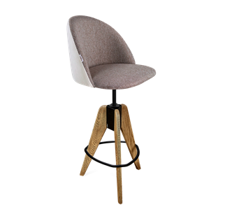 Барный стул SHT-ST35-3 / SHT-S92 (тростниковый сахар/зефирный/браш.коричневый/черный муар) в Артеме