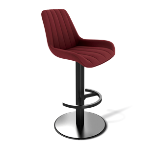 Барный стул SHT-ST37 / SHT-S137 (рубиновое вино/стальной/черный муар) в Артеме