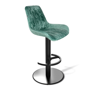 Барный стул SHT-ST37 / SHT-S137 (зеленый чай/стальной/черный муар) в Артеме