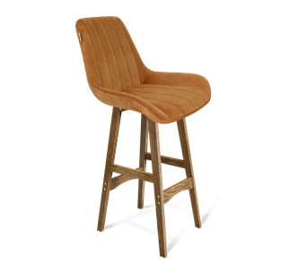 Барный стул SHT-ST37 / SHT-S65 (горчичный/дуб брашированный коричневый) в Артеме