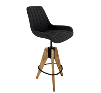 Барный стул SHT-ST37 / SHT-S92 (ночное затмение/браш.коричневый/черный муар) в Артеме