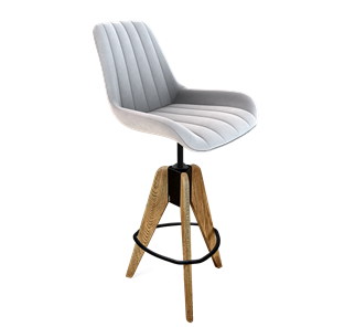 Барный стул SHT-ST37 / SHT-S92 (серое облако/браш.коричневый/черный муар) в Артеме