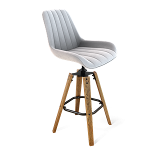Барный стул SHT-ST37 / SHT-S93 (серое облако/браш.коричневый/черный муар) в Артеме