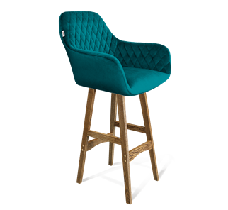Барный стул SHT-ST38 / SHT-S65 (альпийский бирюзовый/дуб брашированный коричневый) во Владивостоке
