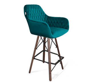Барный стул SHT-ST38 / SHT-S80 (альпийский бирюзовый/темный орех/черный) в Артеме