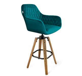 Барный стул SHT-ST38 / SHT-S93 (альпийский бирюзовый/браш.коричневый/черный муар) в Артеме
