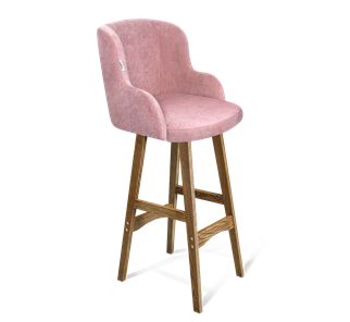 Барный стул SHT-ST39 / SHT-S65 (пыльная роза/дуб брашированный коричневый) в Артеме