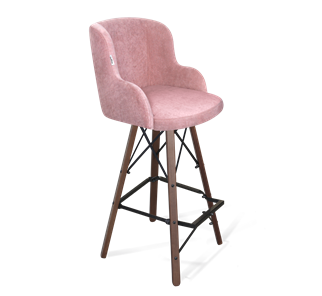 Барный стул SHT-ST39 / SHT-S80 (пыльная роза/темный орех/черный) в Артеме