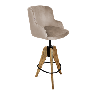 Барный стул SHT-ST39 / SHT-S92 (латте/браш.коричневый/черный муар) в Артеме