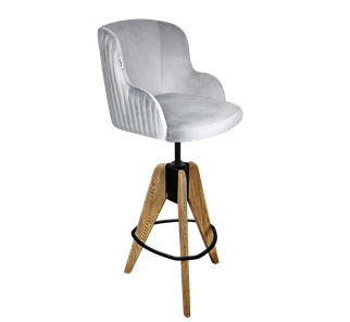 Барный стул SHT-ST39-1 / SHT-S92 (серое облако/браш.коричневый/черный муар) в Артеме
