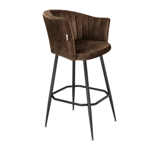 Барный стул SHT-ST42-1 / SHT-S148 (кофейный трюфель/черный муар) в Артеме