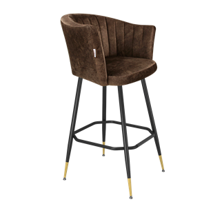 Барный стул SHT-ST42-1 / SHT-S148 (кофейный трюфель/черный муар/золото) в Находке