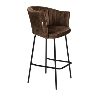 Барный стул SHT-ST42-1 / SHT-S29P (кофейный трюфель/черный муар) в Артеме