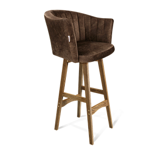 Барный стул SHT-ST42-1 / SHT-S65 (кофейный трюфель/дуб брашированный коричневый) в Находке