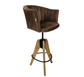 Барный стул SHT-ST42-1 / SHT-S92 (кофейный трюфель/браш.коричневый/черный муар) в Находке