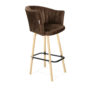 Барный стул SHT-ST42-1 / SHT-S94 (кофейный трюфель/прозрачный лак/черный муар) в Артеме