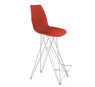 Барный стул SHT-ST29/S66 (красный ral 3020/хром лак) в Артеме