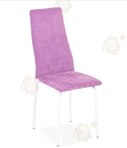 Кухонный стул Волна, каркас металл белый, инфинити фиолетовый в Уссурийске