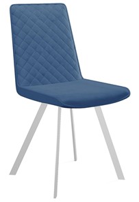 Обеденный стул 202, микровелюр B8 blue, ножки белые во Владивостоке