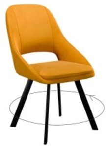 Мягкий стул 247 Поворотный  апельсин/черный во Владивостоке