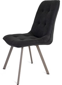 Обеденный стул Кубика Бакарди, ноги мокко прямоугольные 1-Q3015/велюр T180 Горький шоколад в Артеме