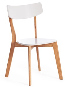 Кухонный стул Claire, дерево гевея/МДФ 48x49,5x81,5 Белый/натуральный арт.19580 во Владивостоке