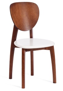 Обеденный стул Diamante, жесткое сидение бук, 42х42х85, коричневый/белый арт.19897 в Артеме